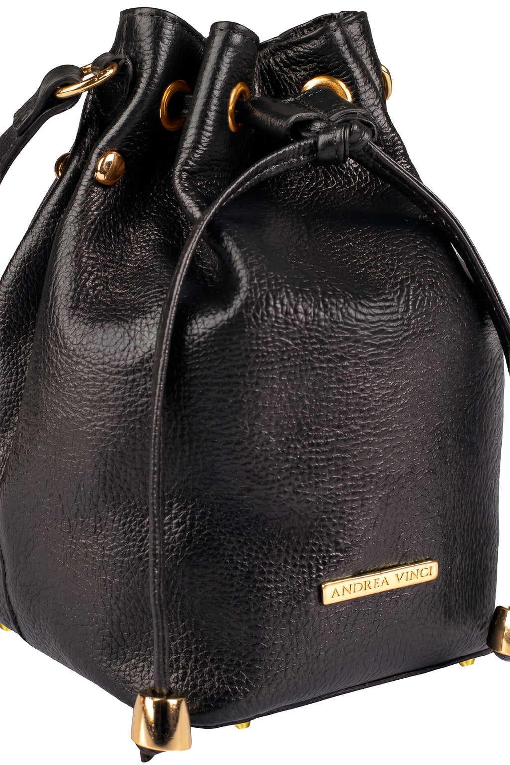 Bolsa saco em couro liso Nubia