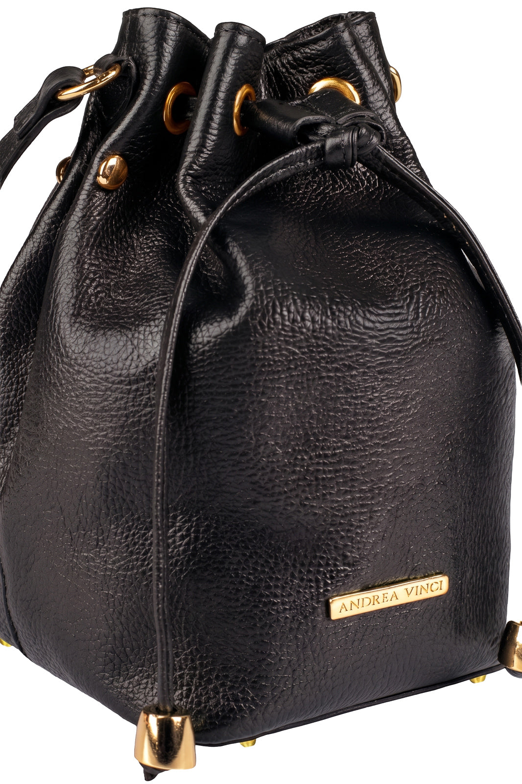 Bolsa saco em couro liso Nubia