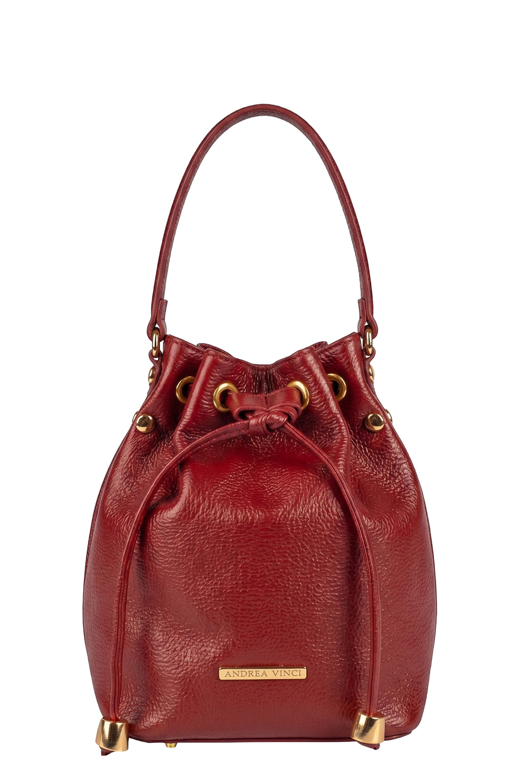 Bolsa saco em couro liso Nubia
