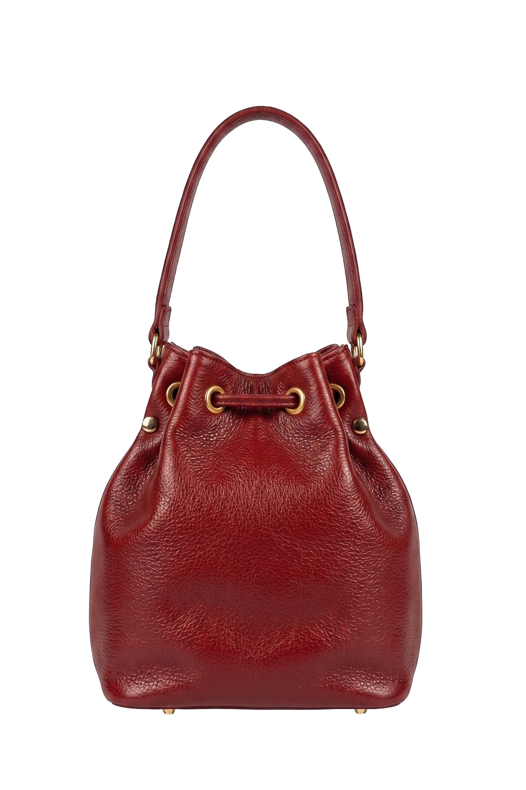 Bolsa saco em couro liso Nubia