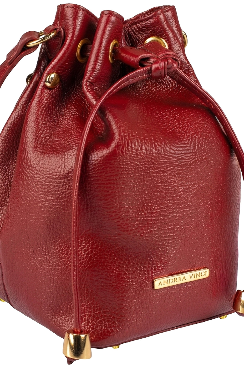 Bolsa saco em couro liso Nubia