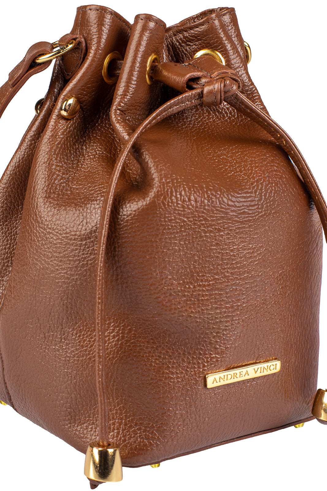 Bolsa saco em couro liso Nubia