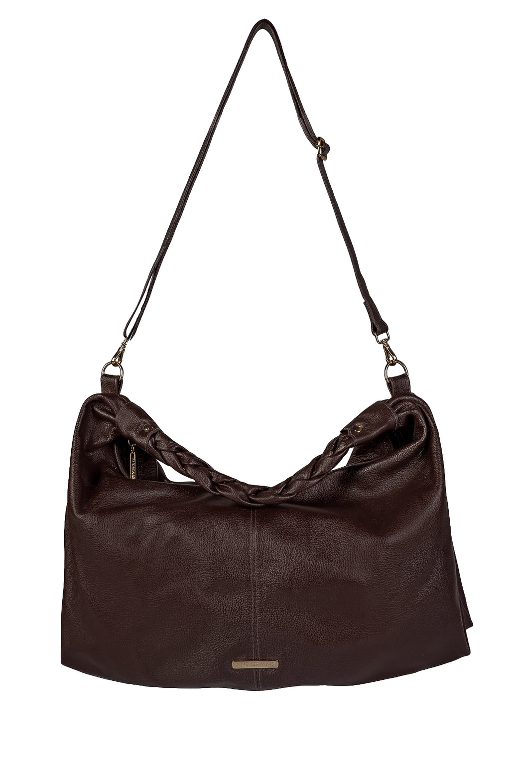 Bolsa saco grande de couro liso Cassia