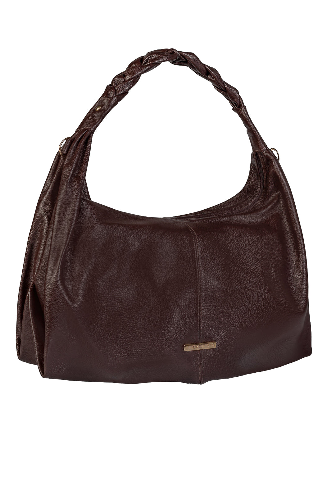 Bolsa saco grande de couro liso Cassia
