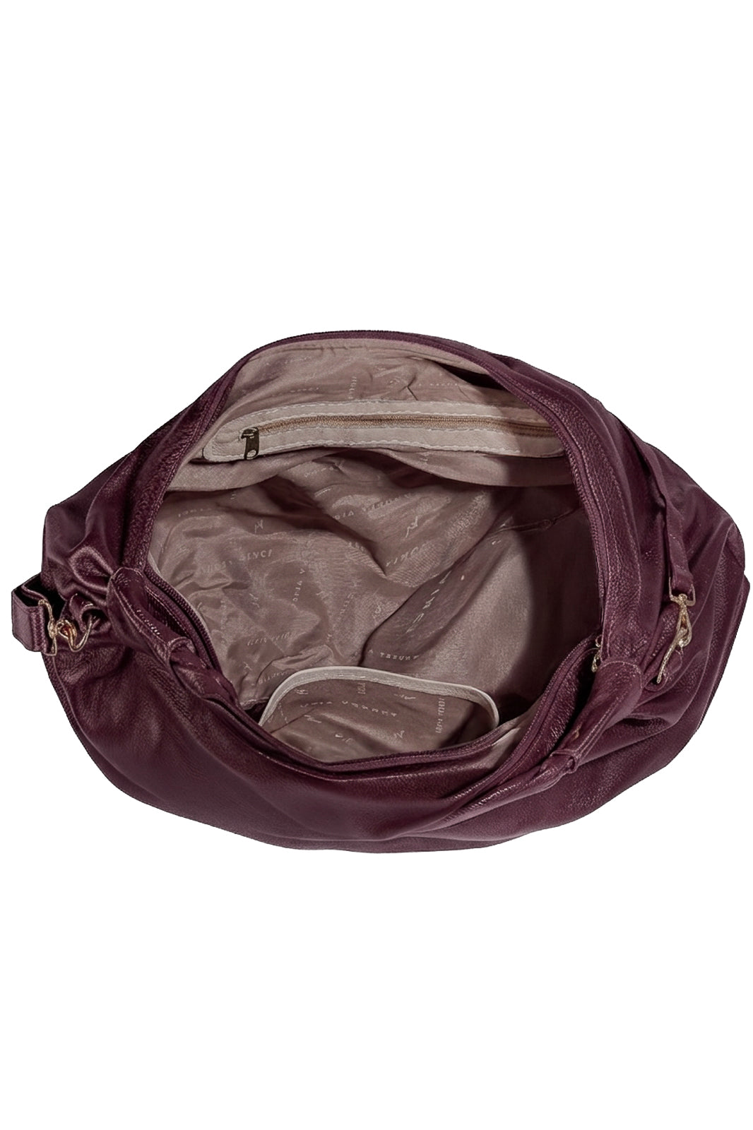 Bolsa saco grande de couro liso Cassia