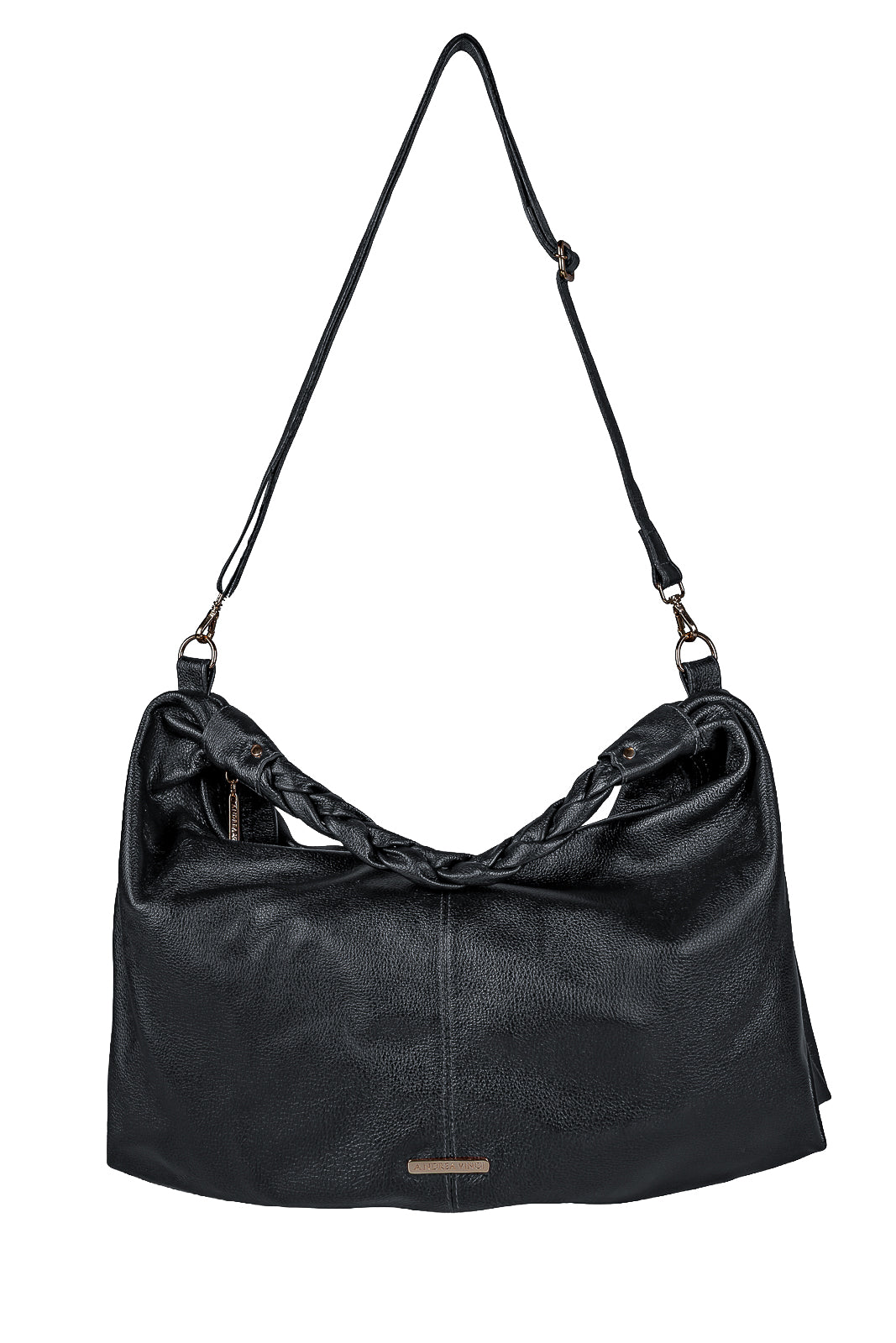 Bolsa saco grande de couro liso Cassia