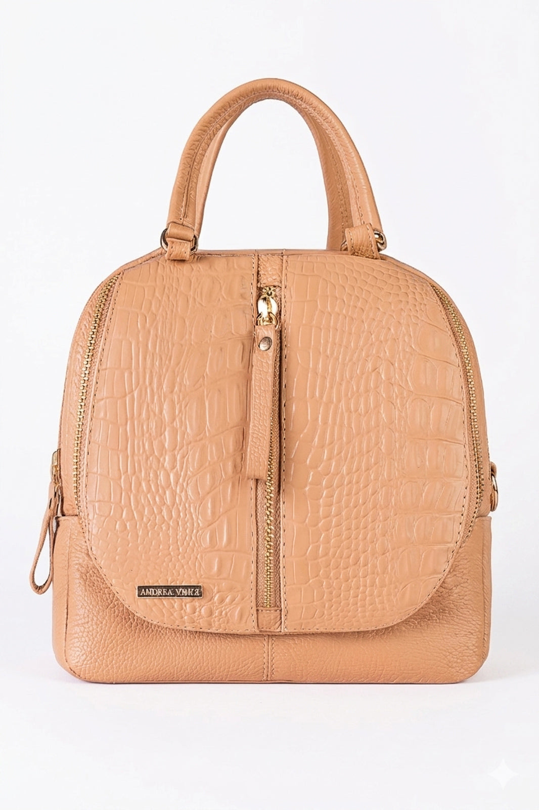 Bolsa mochila 2 em 1 em couro croco Marina