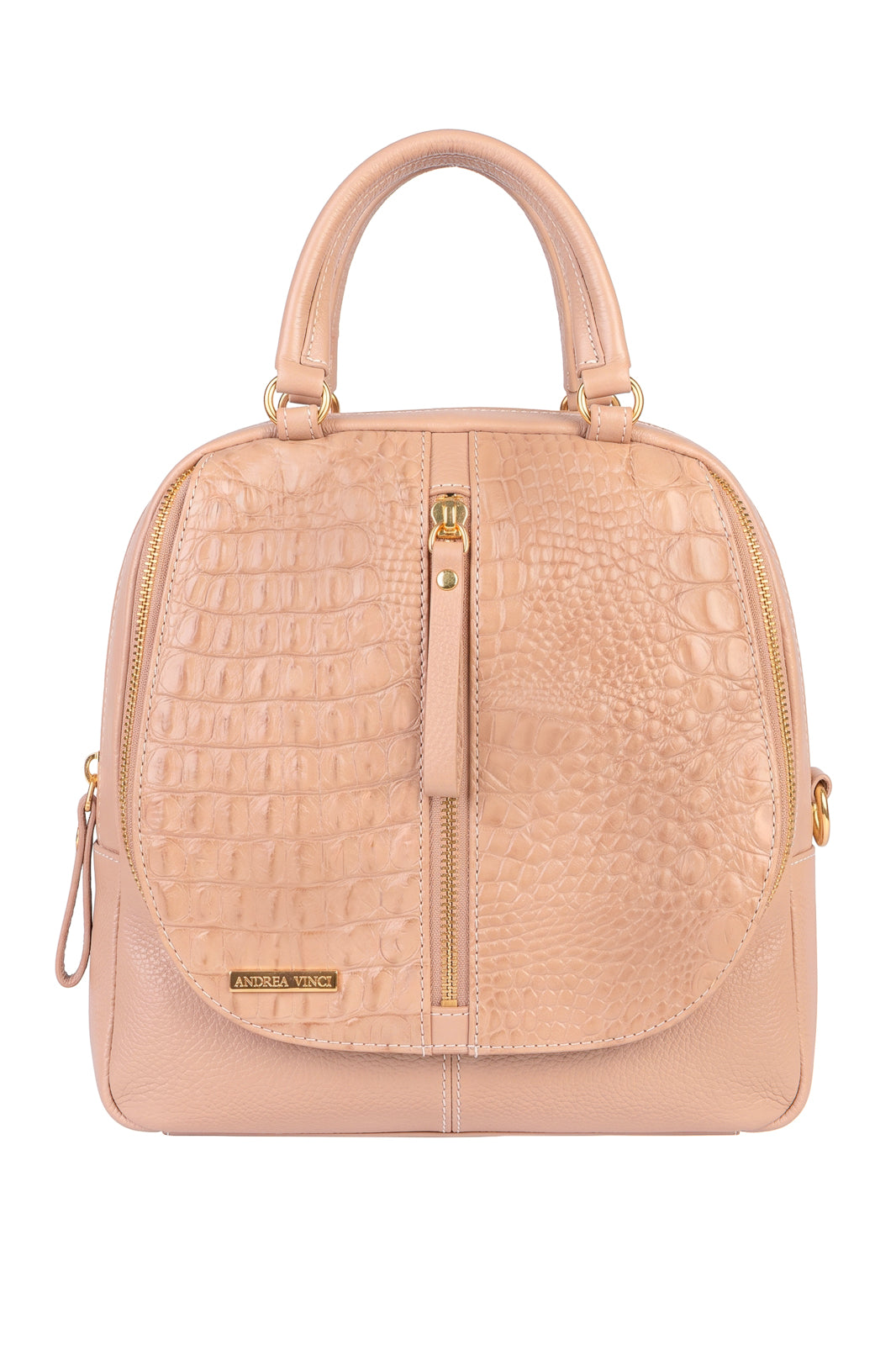 Bolsa mochila 2 em 1 em couro croco Marina