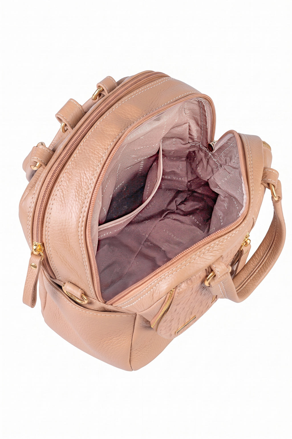 Bolsa mochila 2 em 1 em couro croco Marina