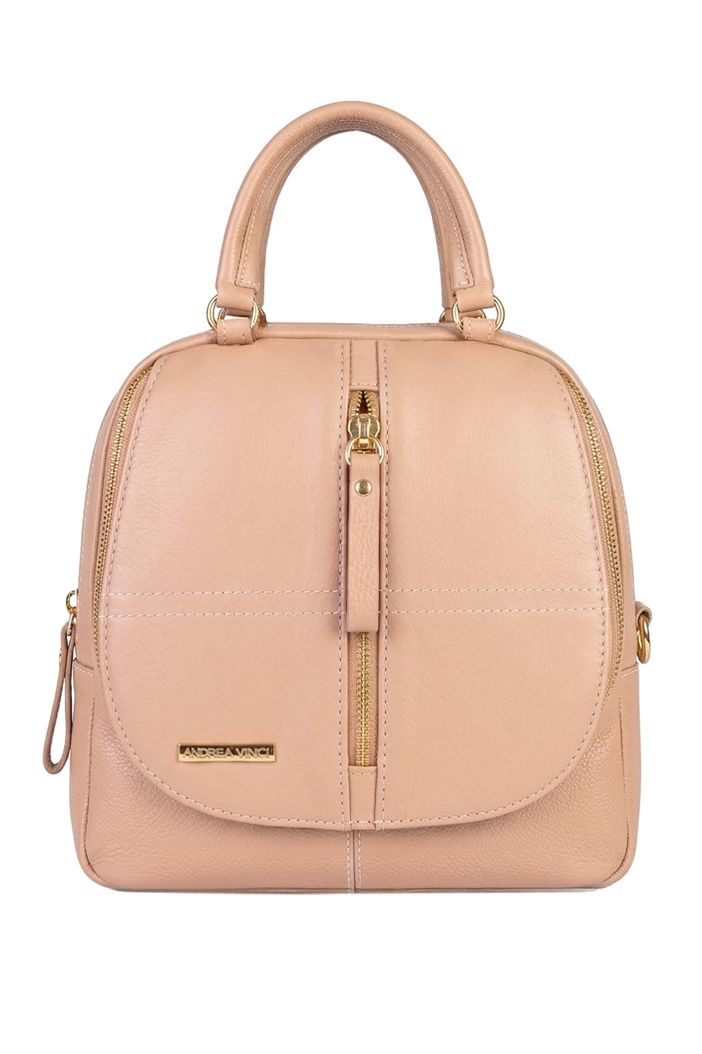 Bolsa mochila 2 em 1 em couro liso Marina