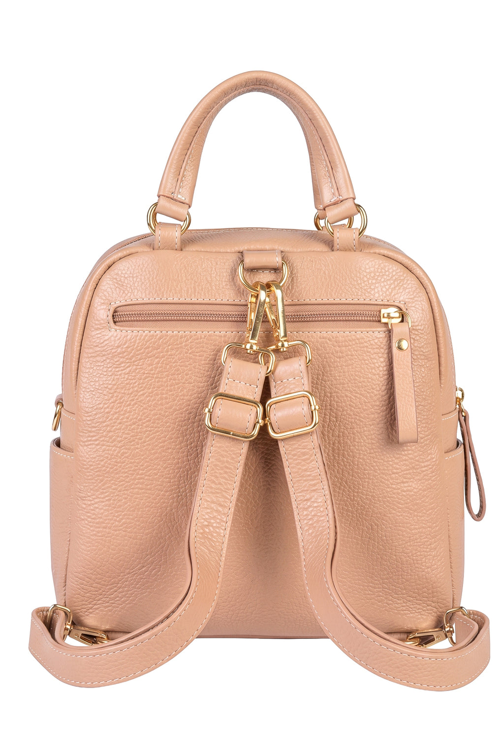 Bolsa mochila 2 em 1 em couro liso Marina