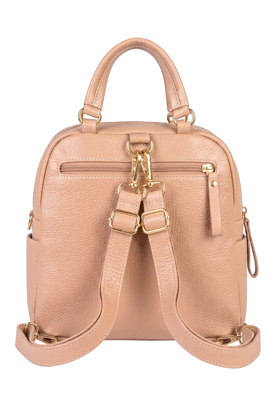 Bolsa mochila 2 em 1 em couro liso Marina
