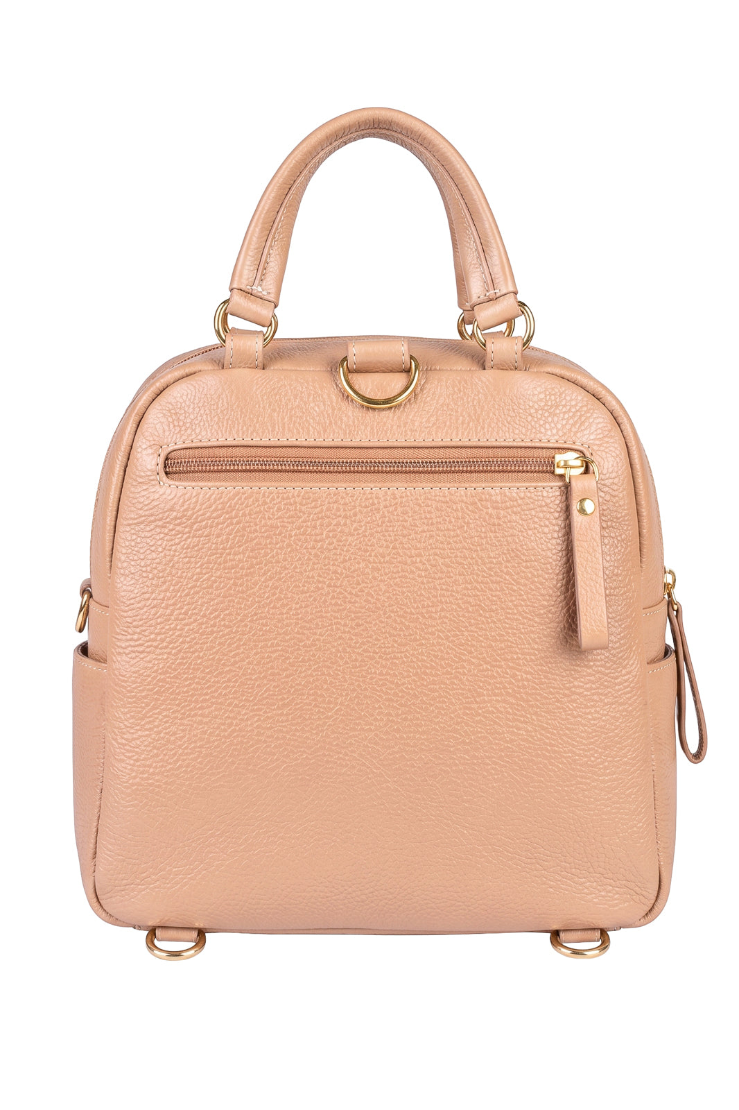 Bolsa mochila 2 em 1 em couro liso Marina