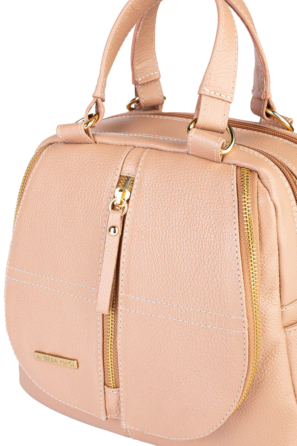 Bolsa mochila 2 em 1 em couro liso Marina