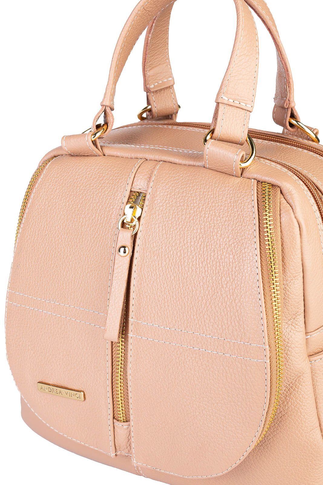 Bolsa mochila 2 em 1 em couro liso Marina
