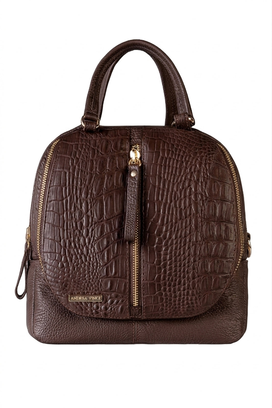 Bolsa mochila 2 em 1 em couro croco Marina