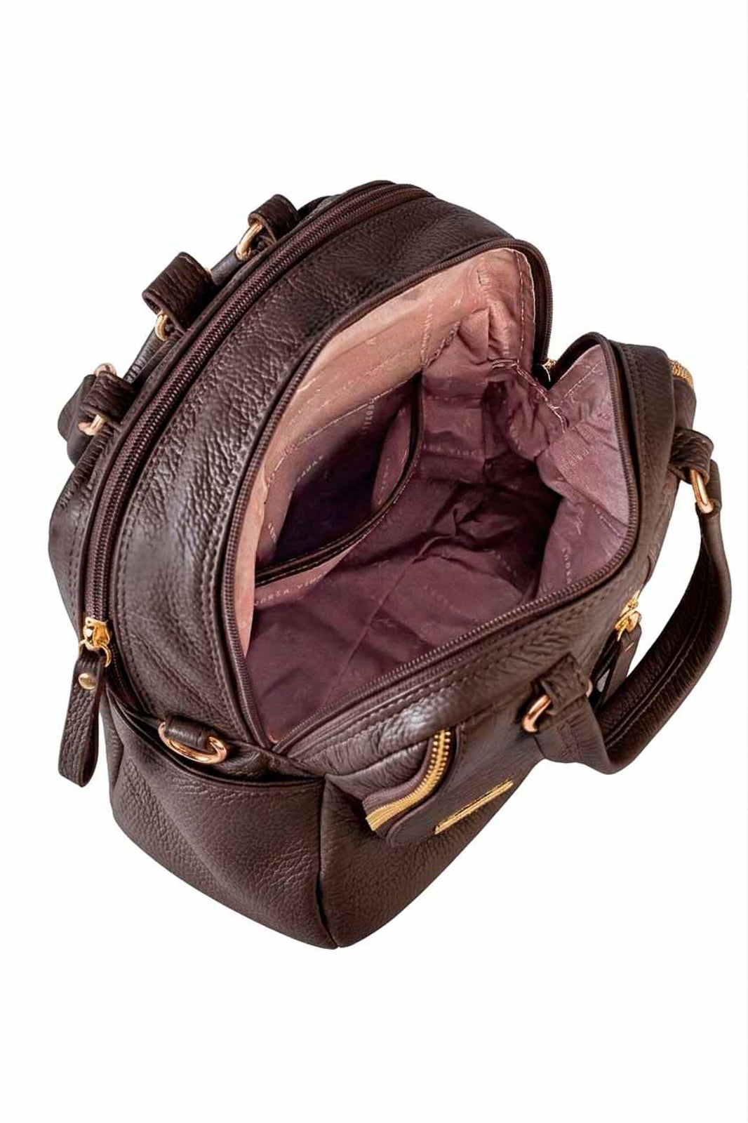 Bolsa mochila 2 em 1 em couro croco Marina
