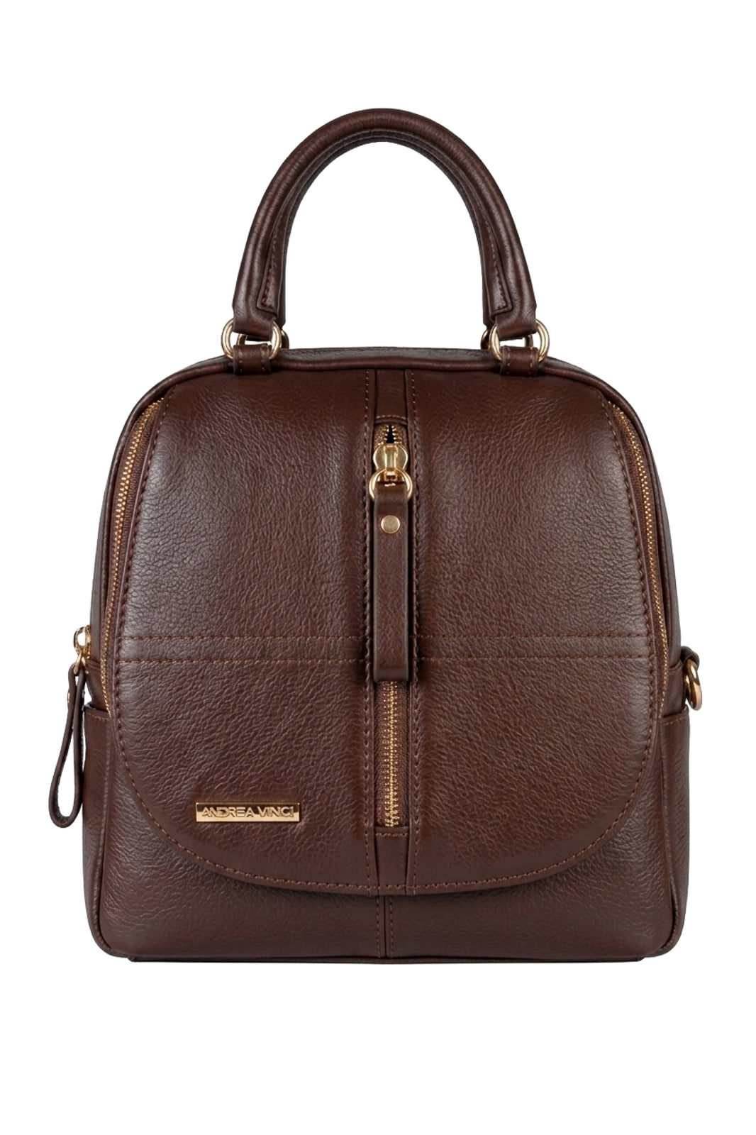 Bolsa mochila 2 em 1 em couro liso Marina