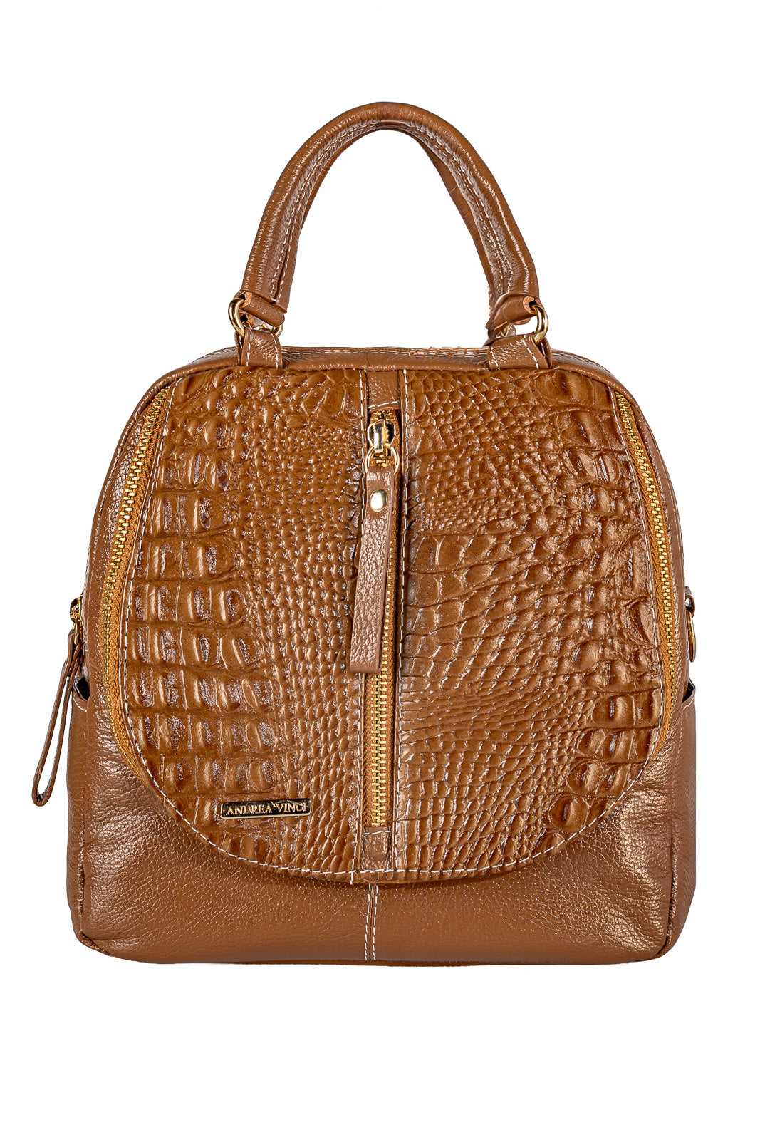 Bolsa mochila 2 em 1 em couro croco Marina