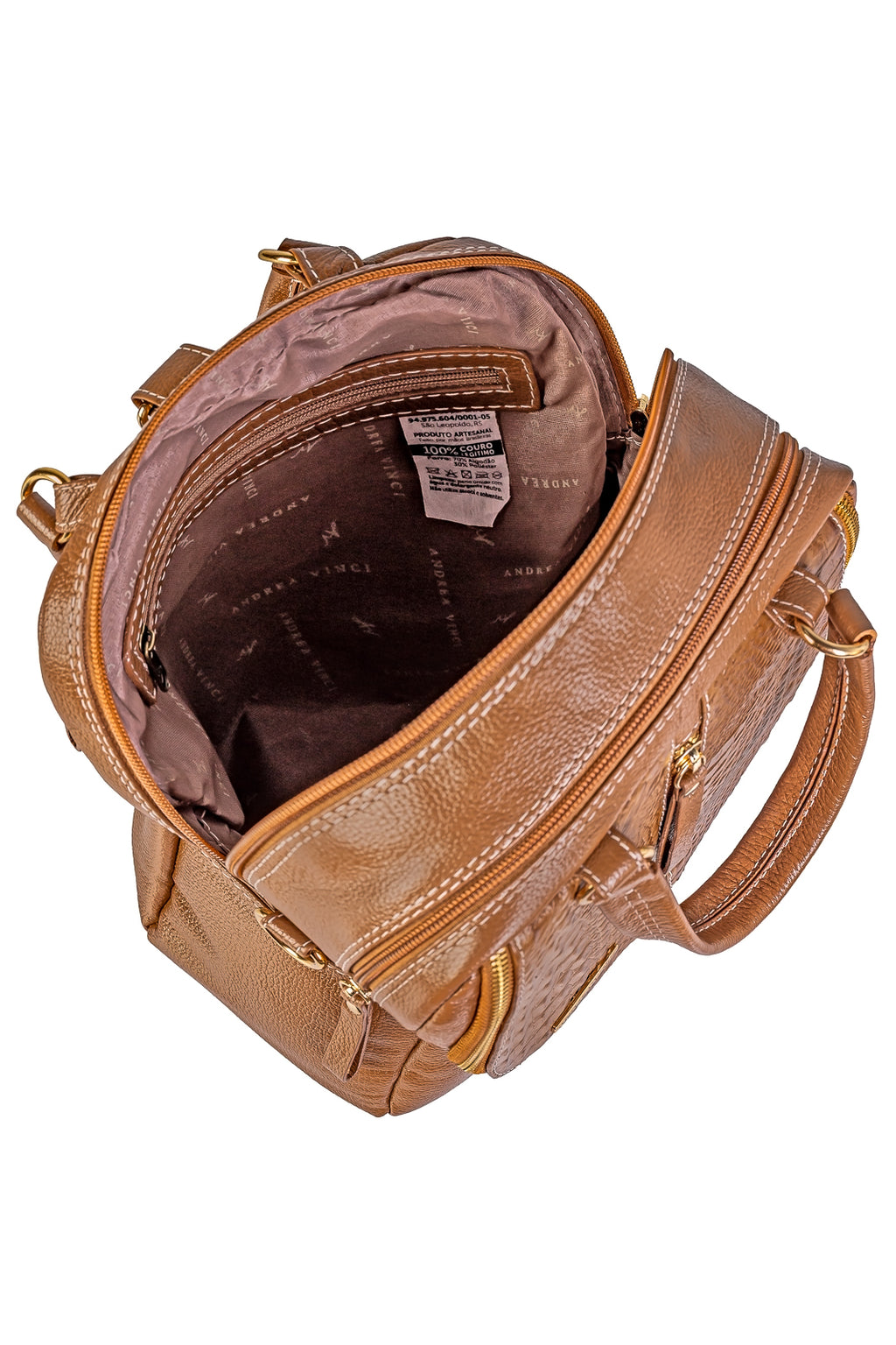 Bolsa mochila 2 em 1 em couro croco Marina