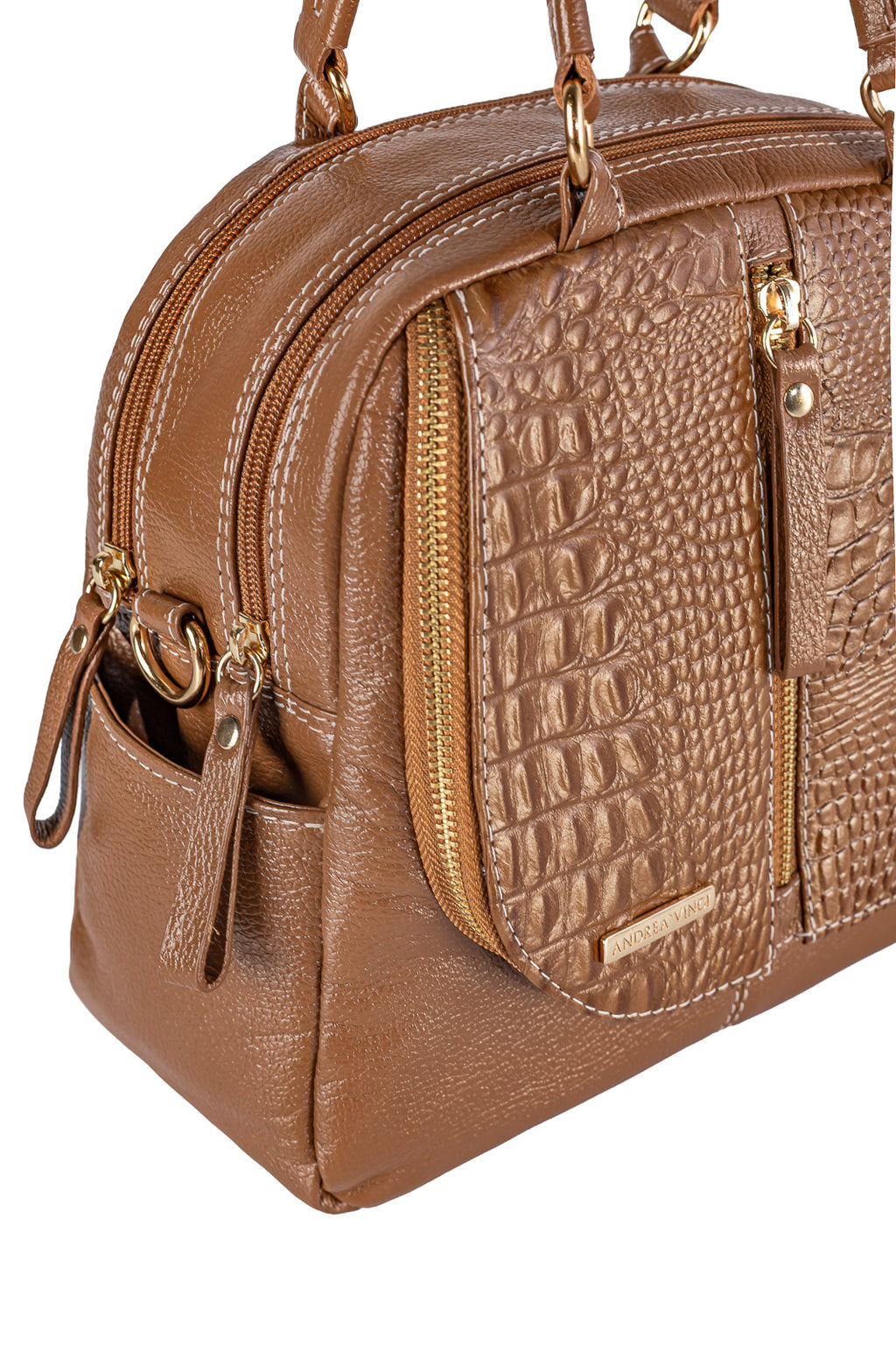 Bolsa mochila 2 em 1 em couro croco Marina