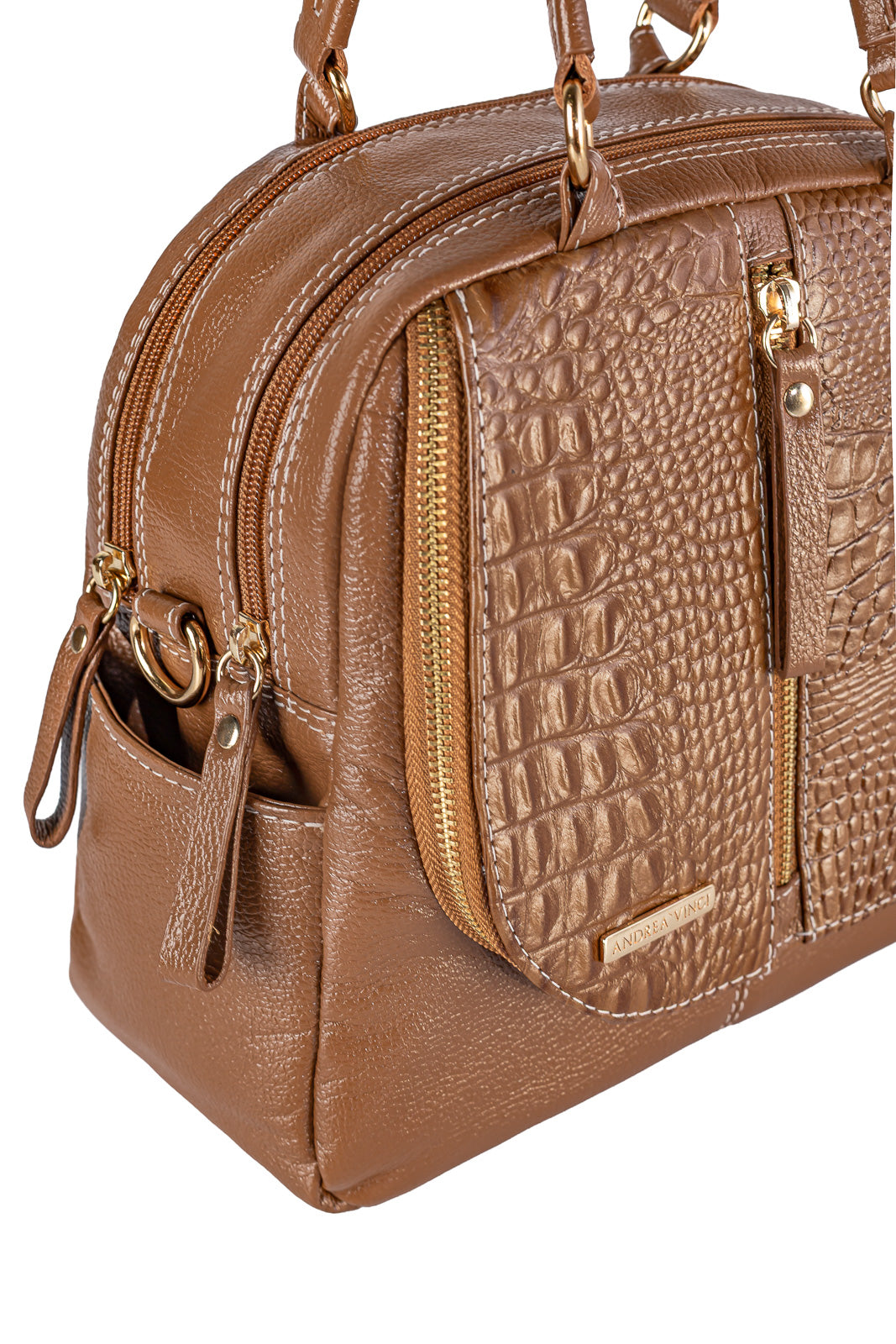 Bolsa mochila 2 em 1 em couro croco Marina