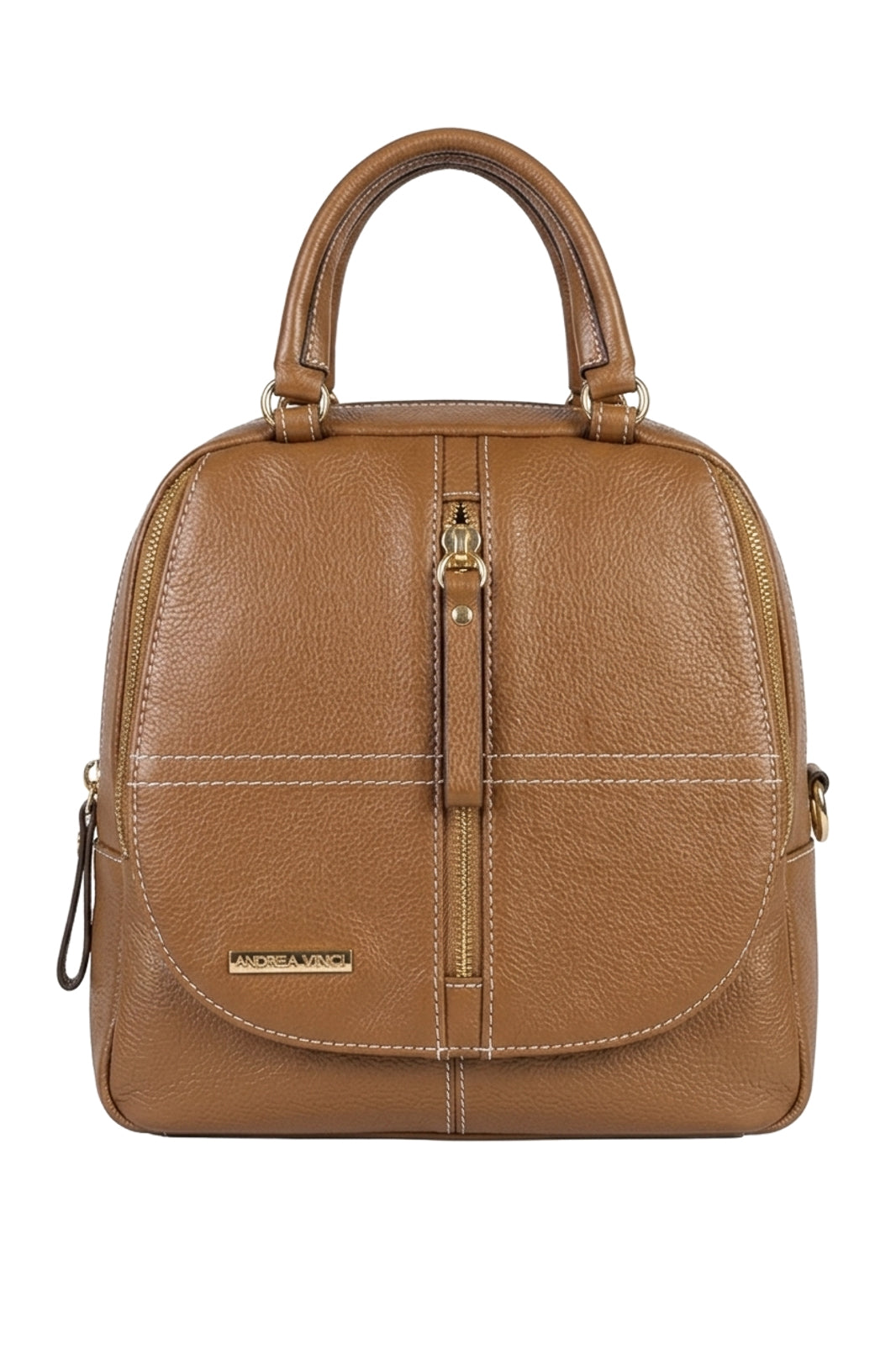 Bolsa mochila 2 em 1 em couro liso Marina