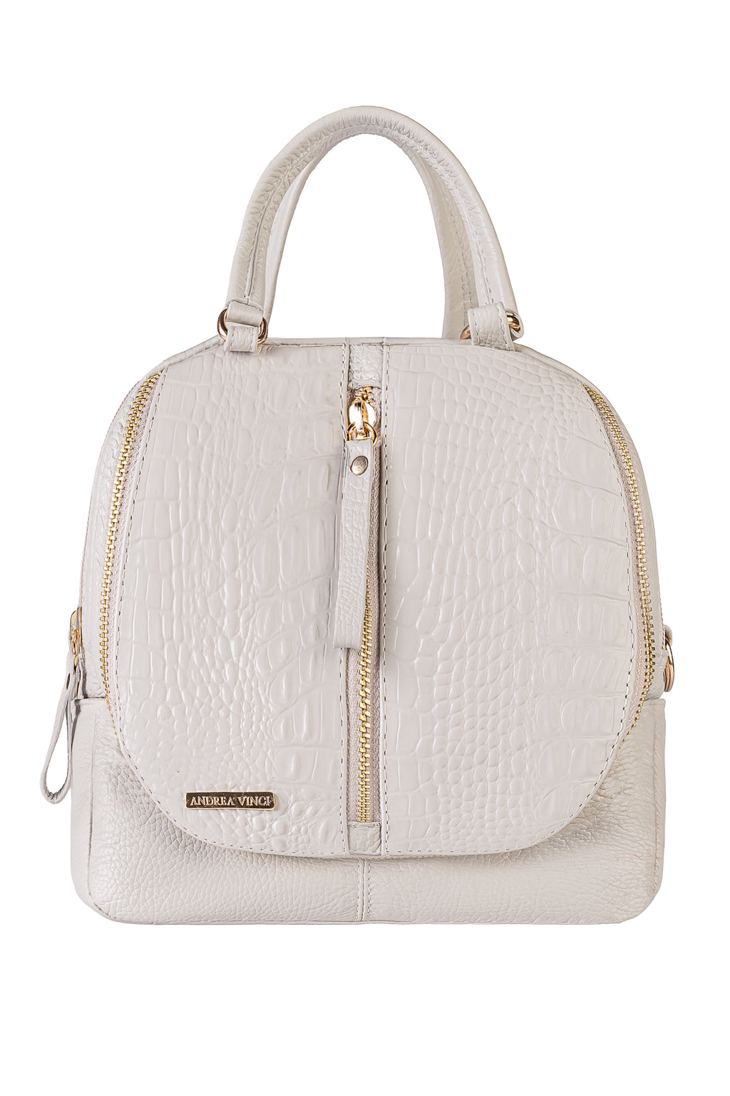 Bolsa mochila 2 em 1 em couro croco Marina