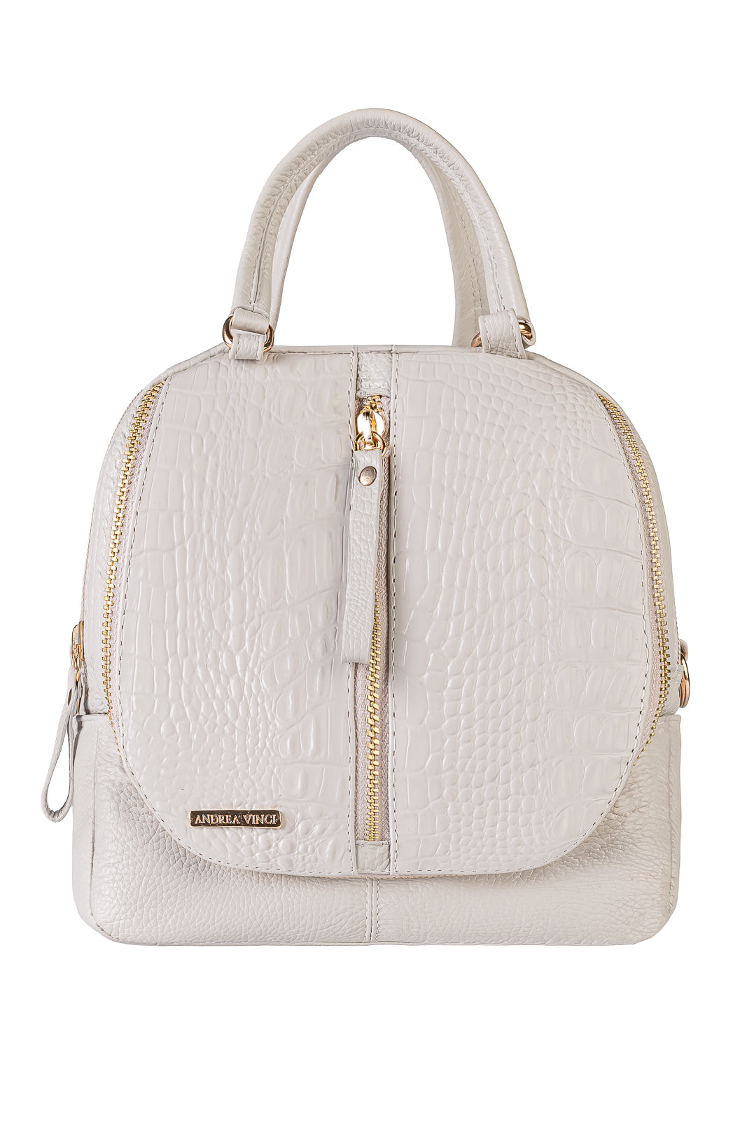 Bolsa mochila 2 em 1 em couro croco Marina