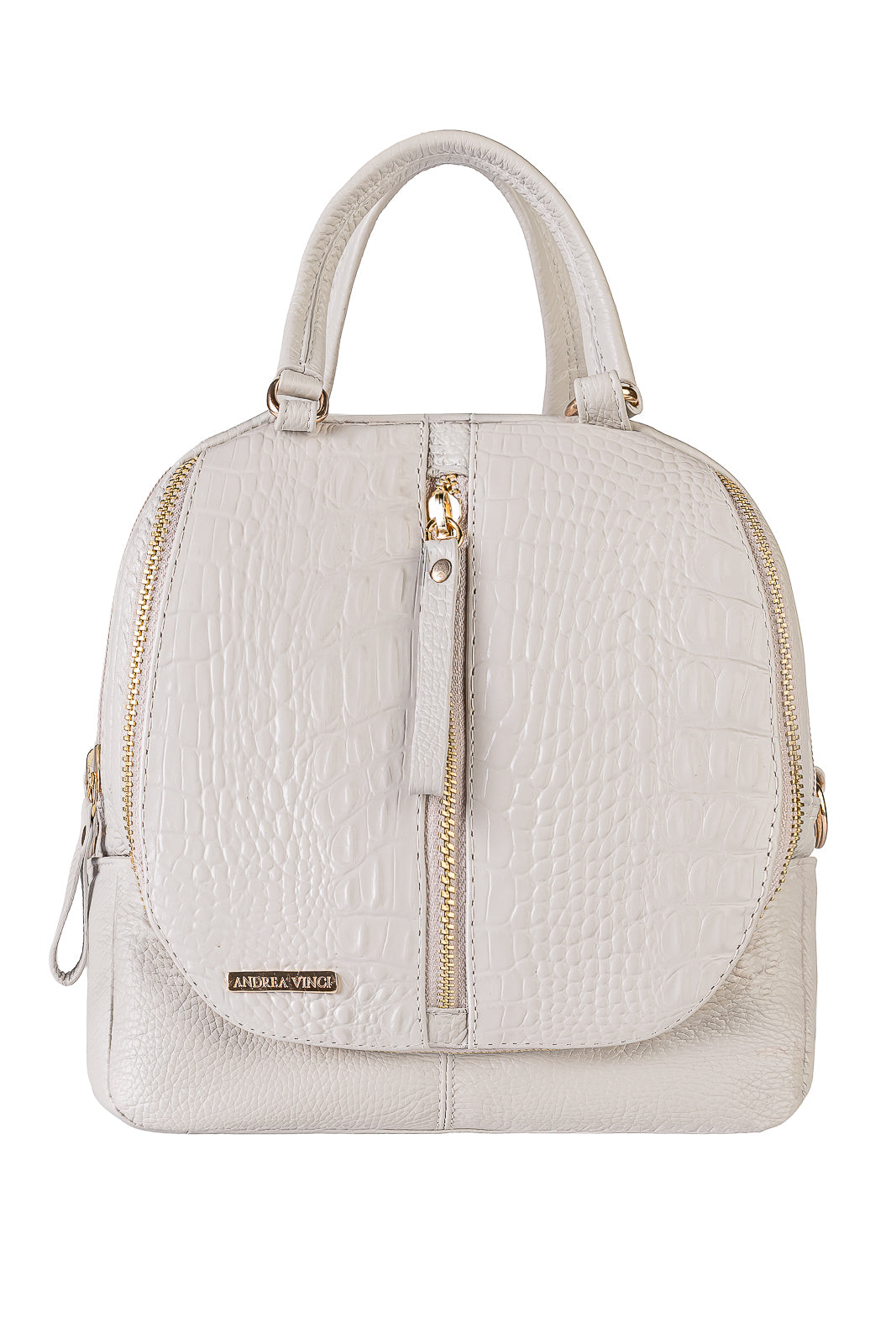 Bolsa mochila 2 em 1 em couro croco Marina