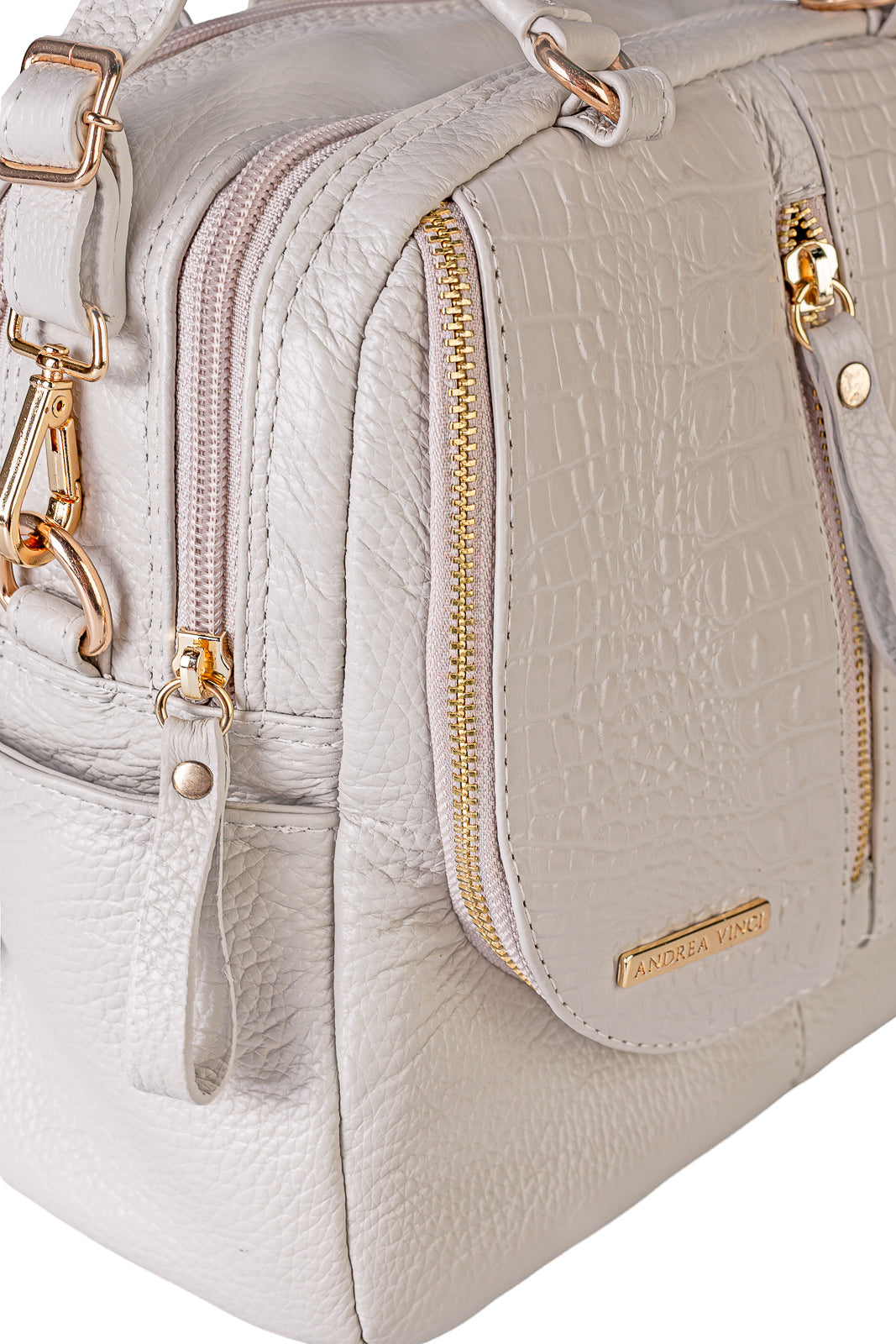 Bolsa mochila 2 em 1 em couro croco Marina