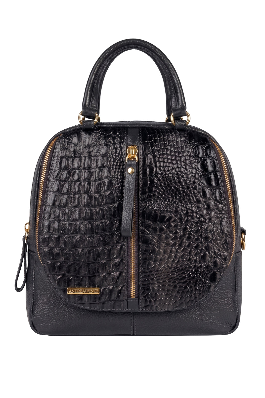 Bolsa mochila 2 em 1 em couro croco Marina