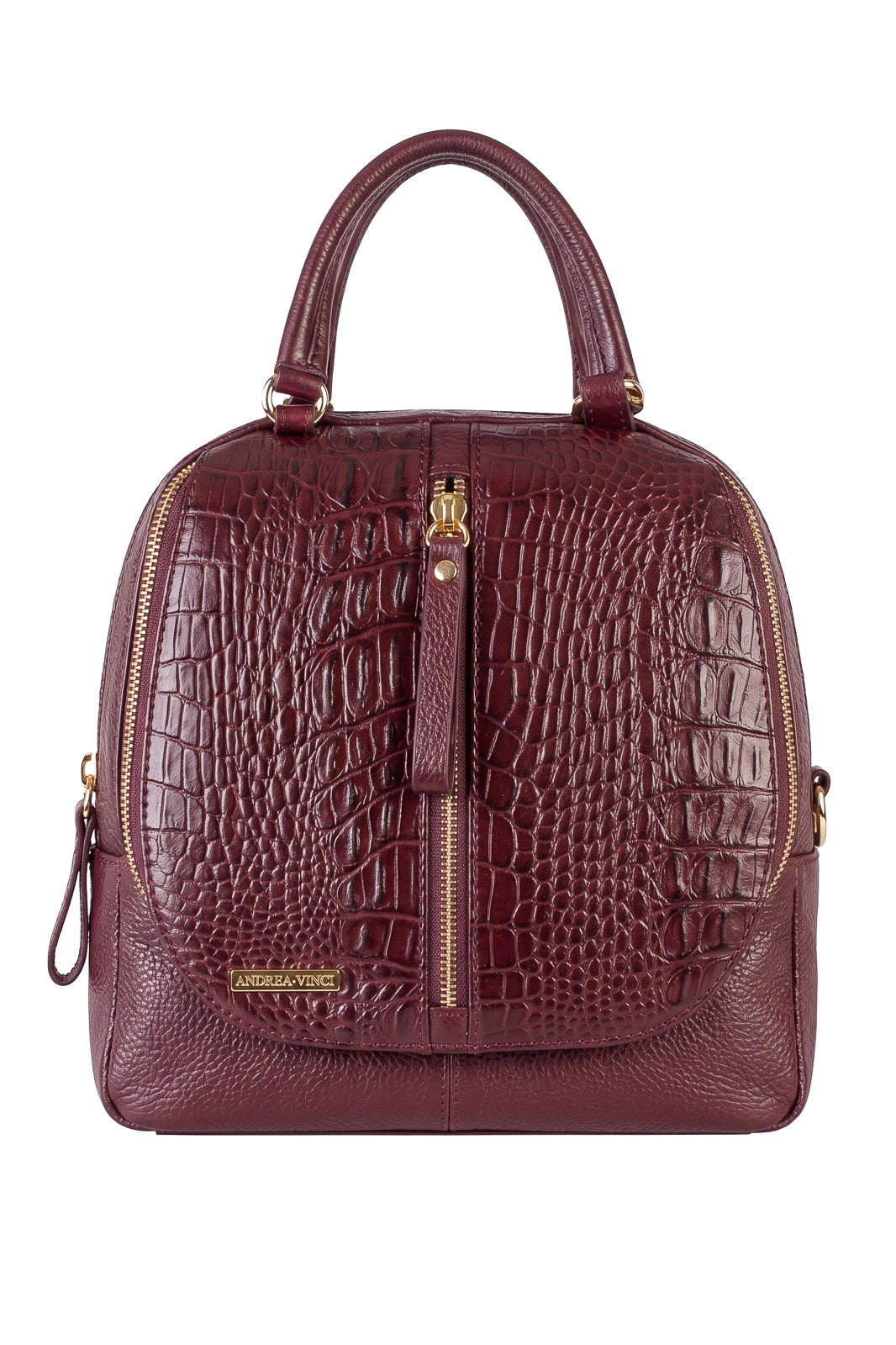 Bolsa mochila 2 em 1 em couro croco Marina