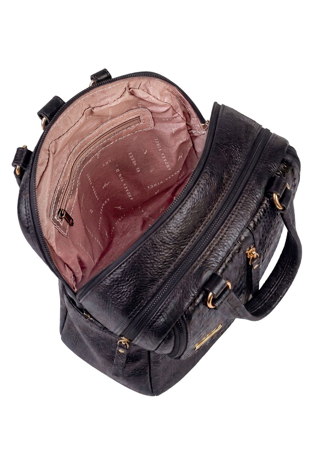 Bolsa mochila 2 em 1 em couro croco Marina