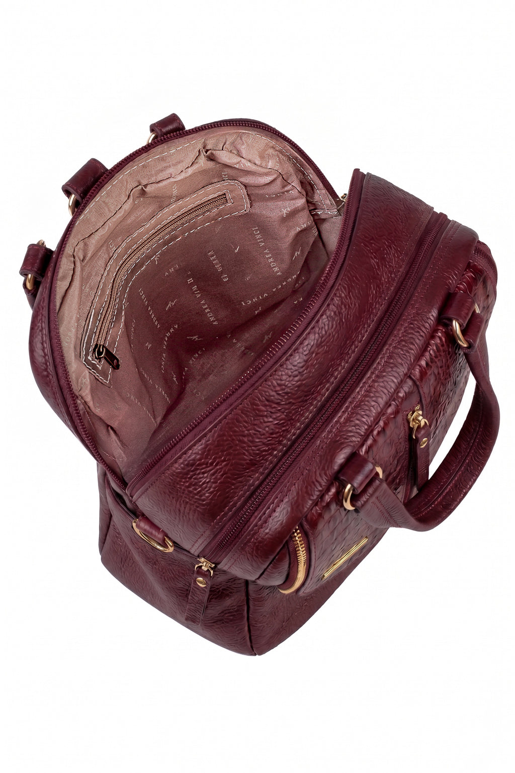 Bolsa mochila 2 em 1 em couro croco Marina