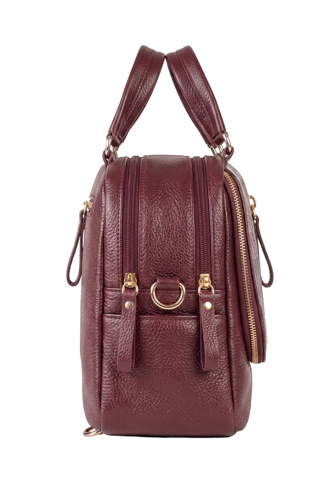 Bolsa mochila 2 em 1 em couro croco Marina