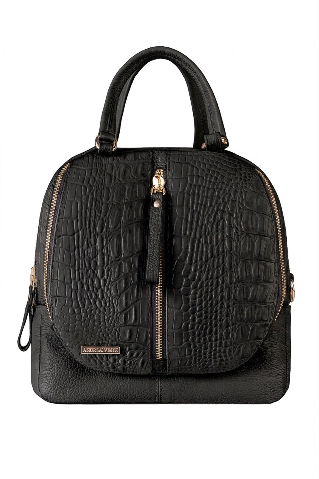 Bolsa mochila 2 em 1 em couro croco Marina