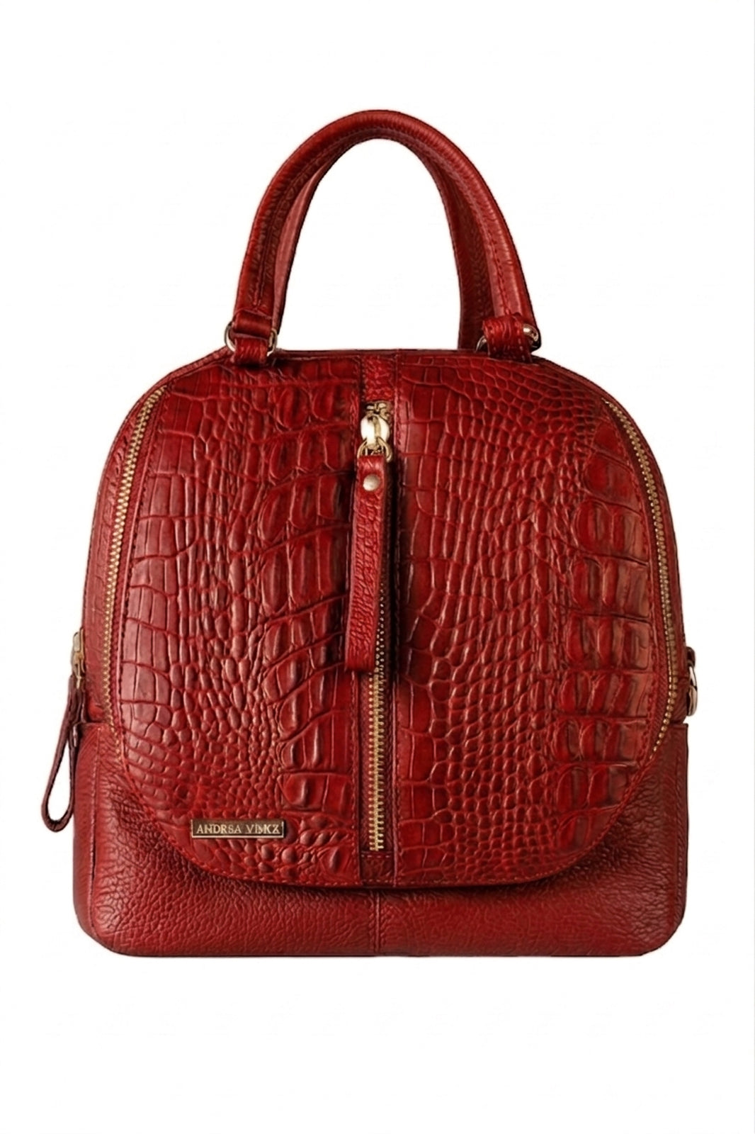 Bolsa mochila 2 em 1 em couro croco Marina