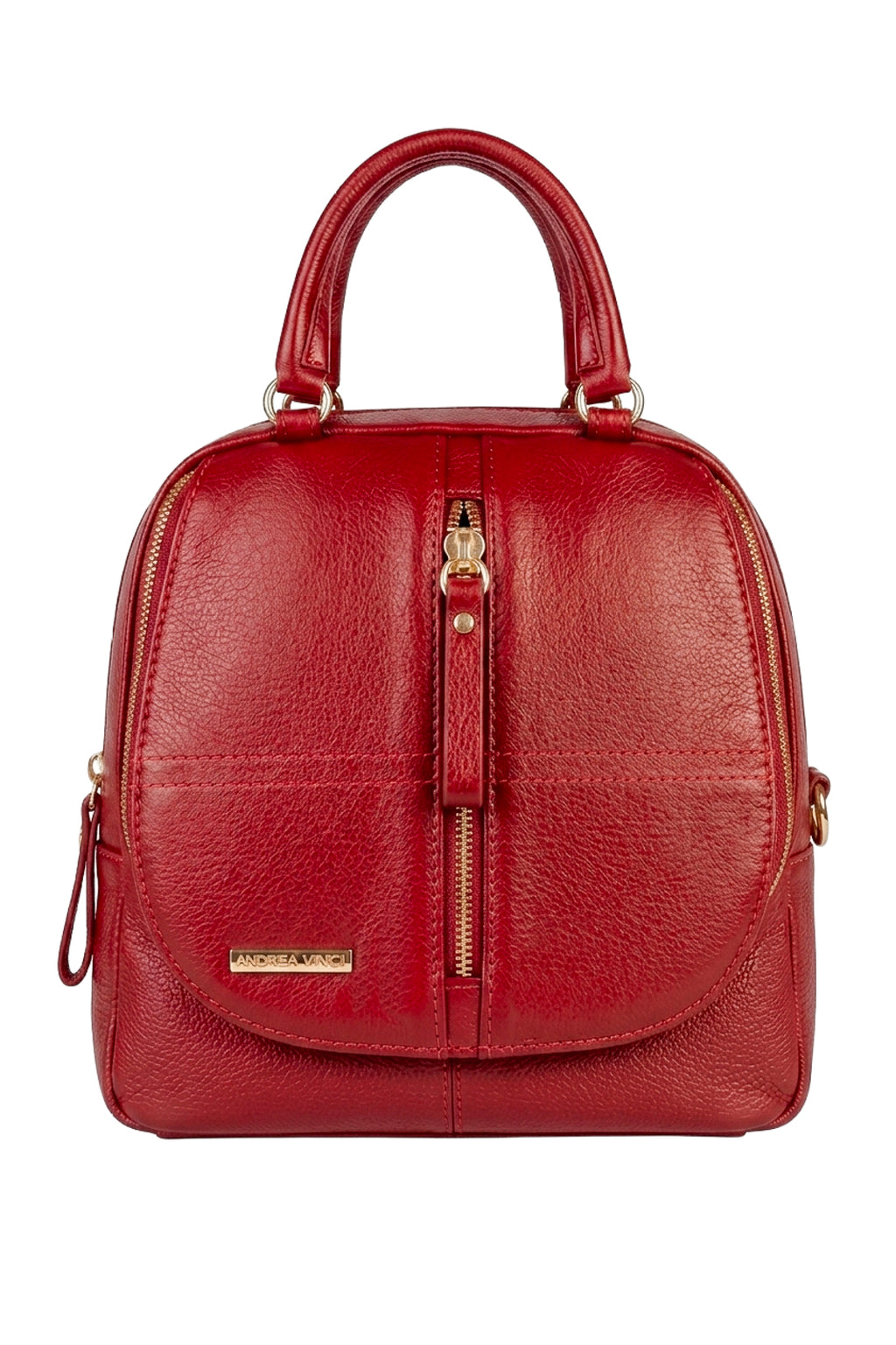 Bolsa mochila 2 em 1 em couro liso Marina