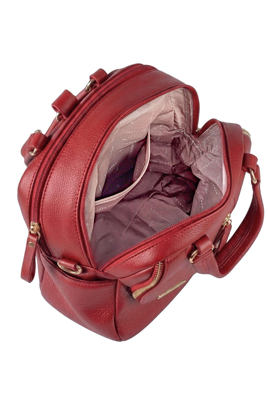 Bolsa mochila 2 em 1 em couro liso Marina