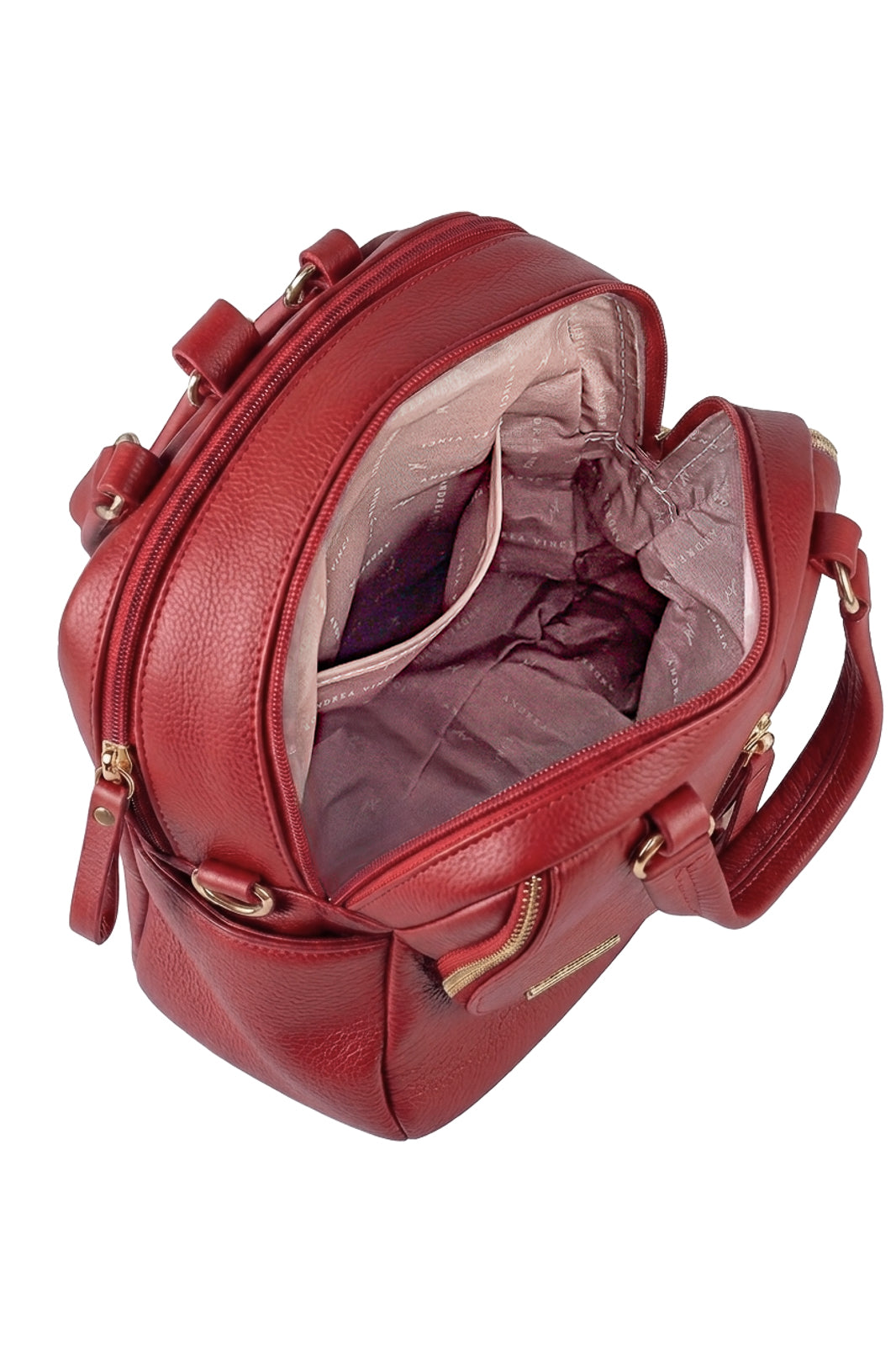 Bolsa mochila 2 em 1 em couro liso Marina