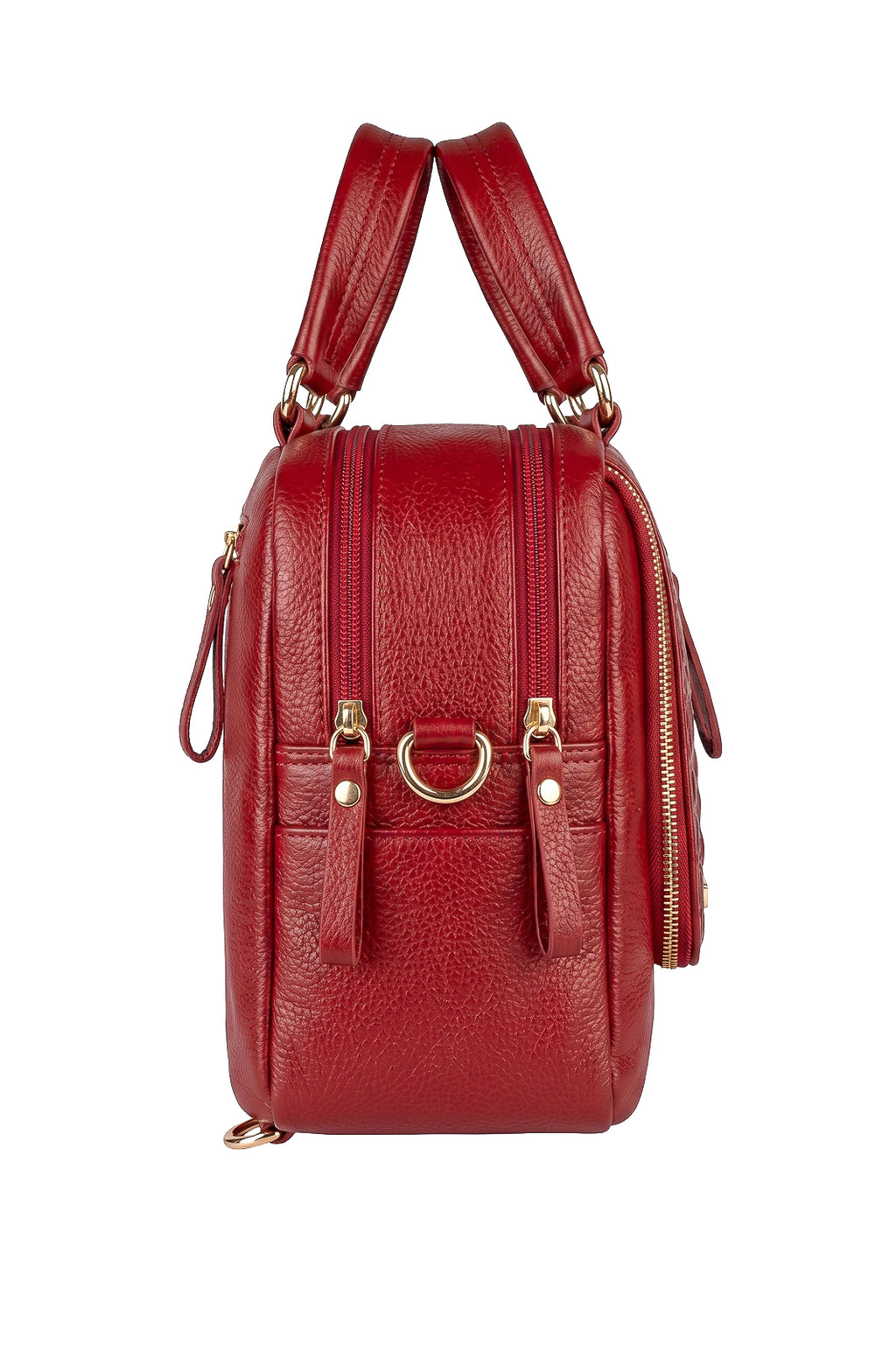 Bolsa mochila 2 em 1 em couro liso Marina