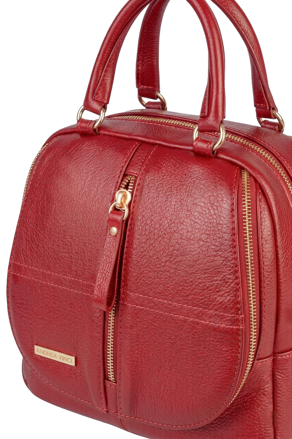 Bolsa mochila 2 em 1 em couro liso Marina
