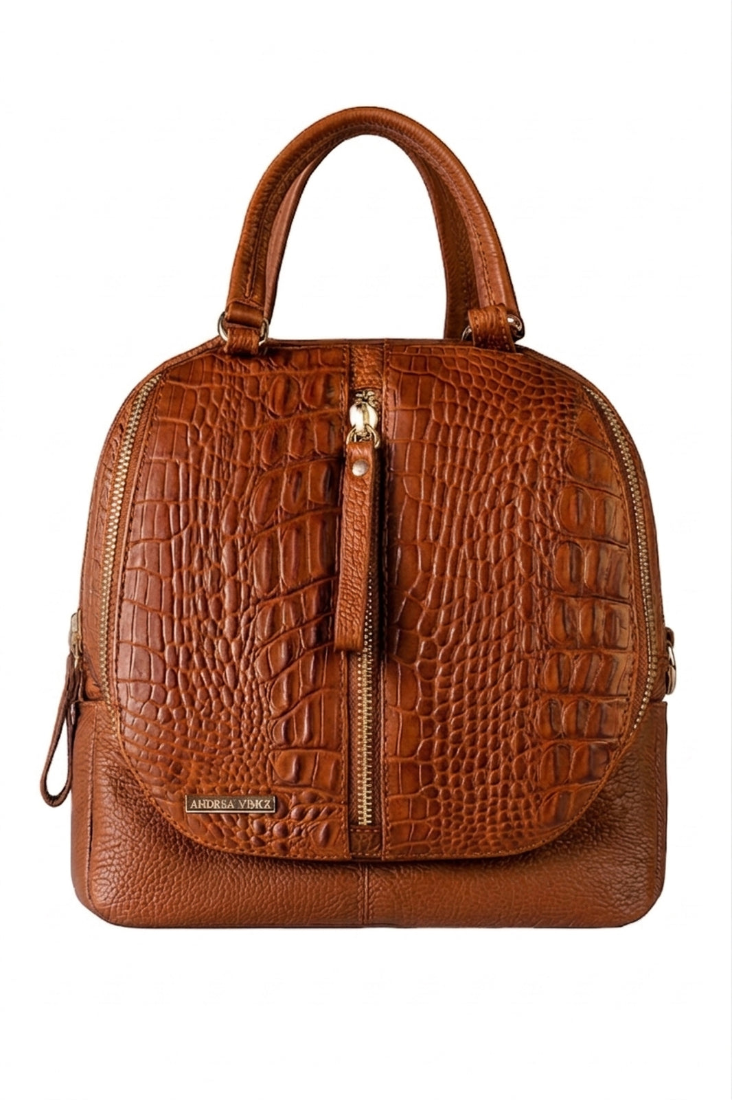 Bolsa mochila 2 em 1 em couro croco Marina