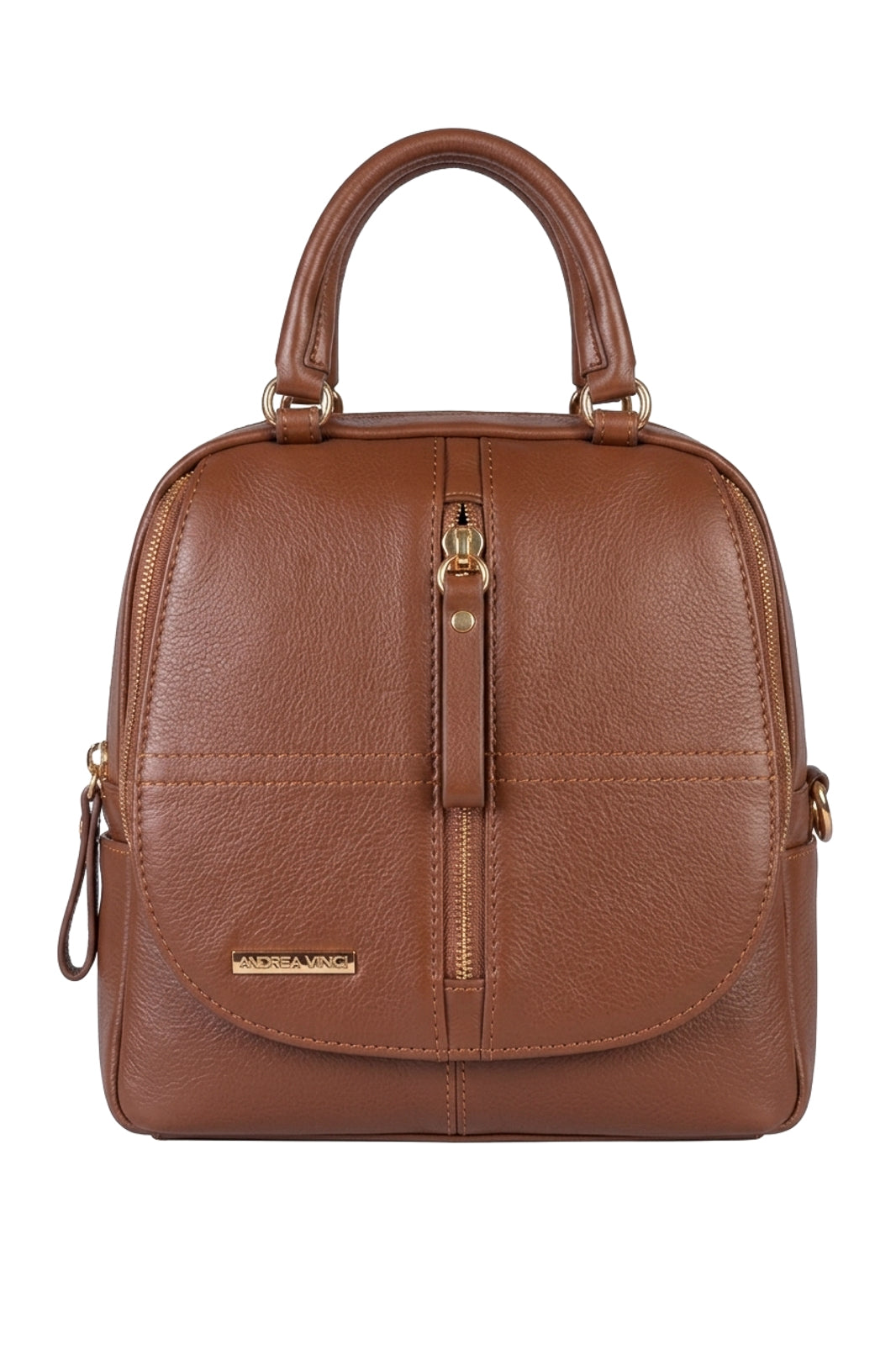 Bolsa mochila 2 em 1 em couro liso Marina
