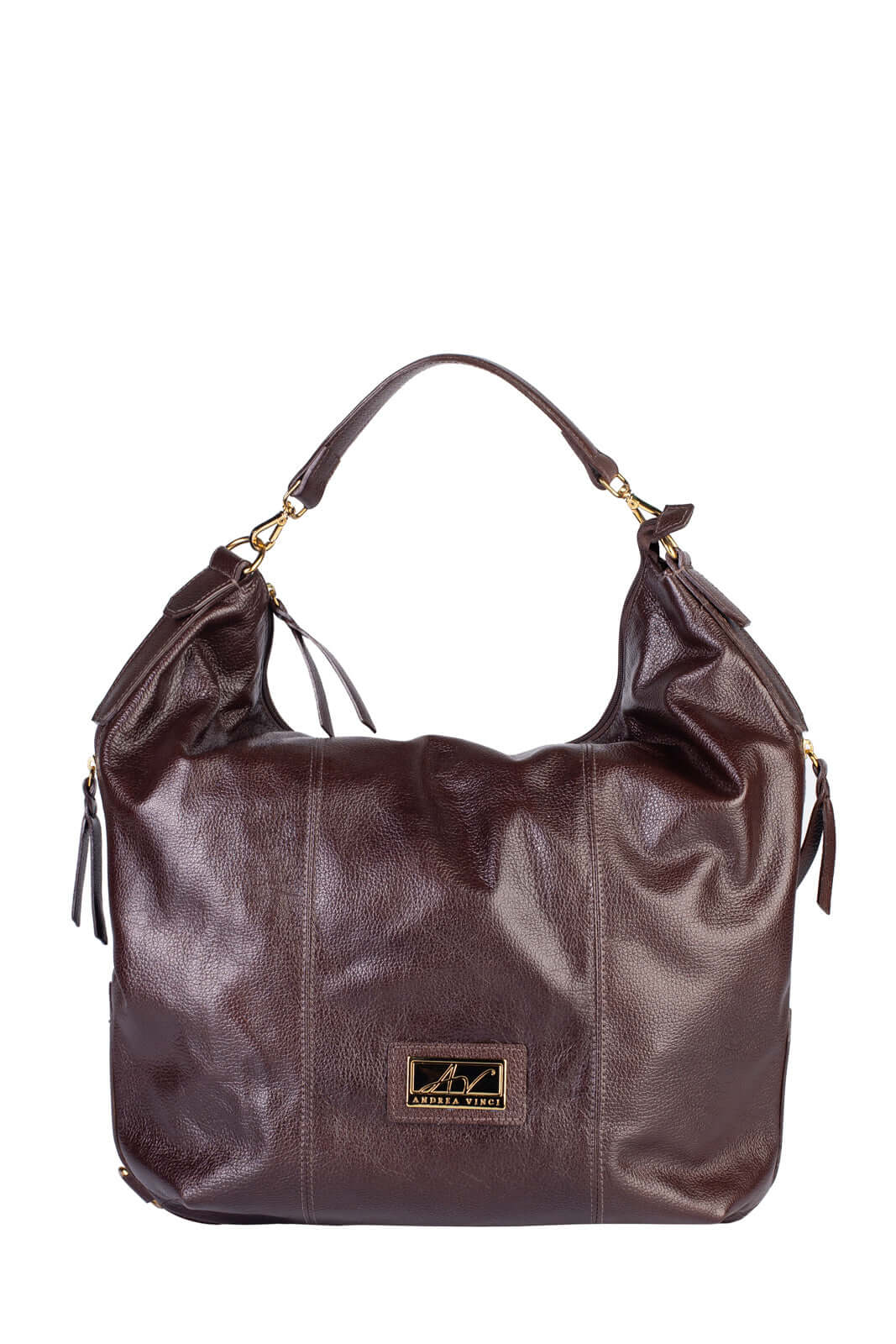 Bolsa mochila saco em couro liso Charlote - Enluaze