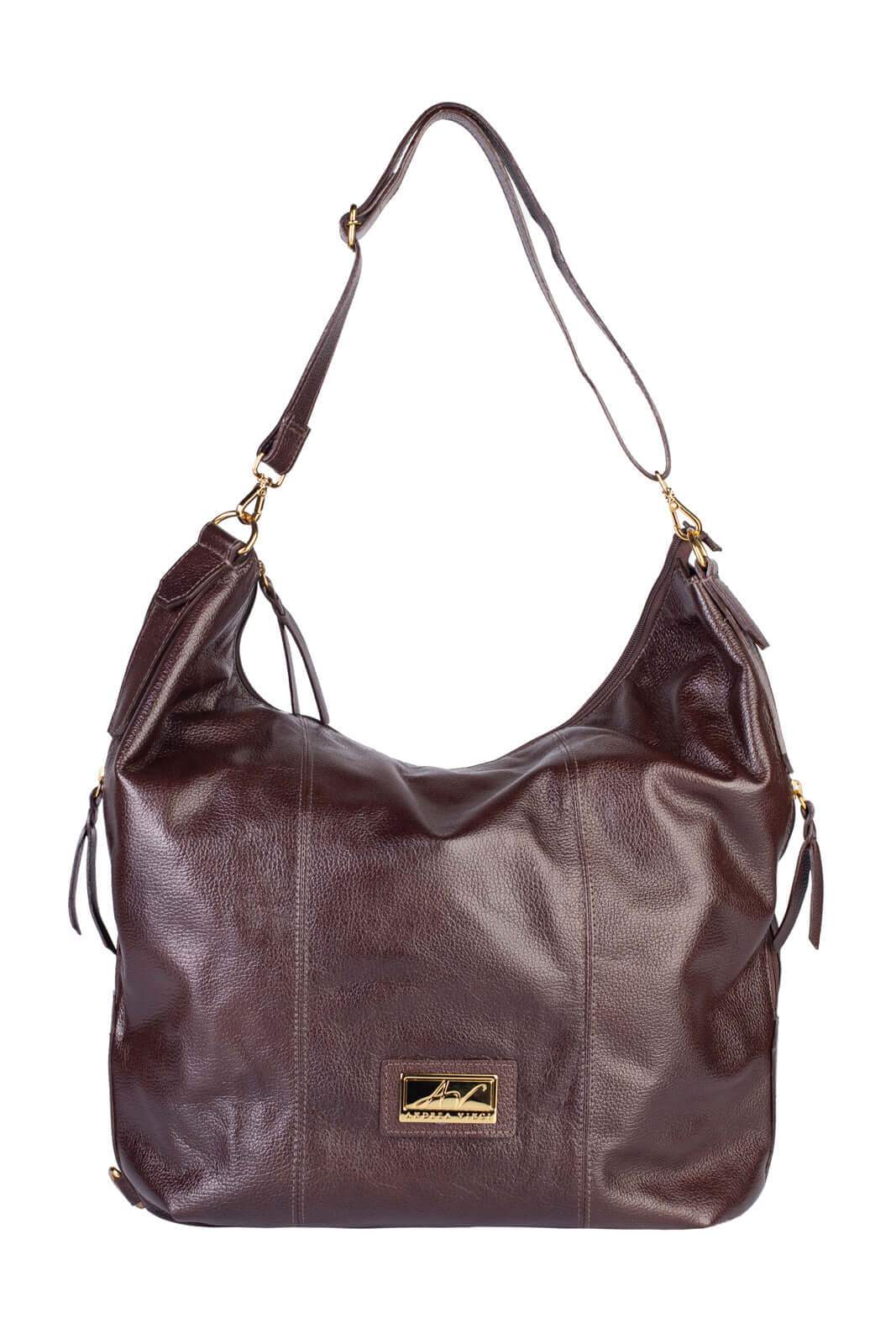 Bolsa mochila saco em couro liso Charlote - Enluaze