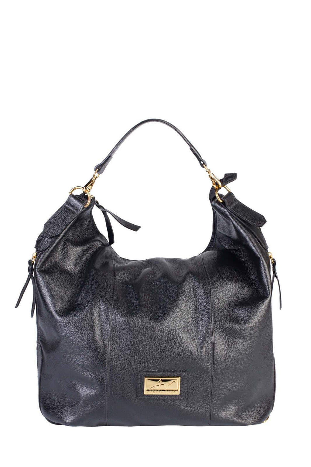 Bolsa mochila saco em couro liso Charlote - Enluaze