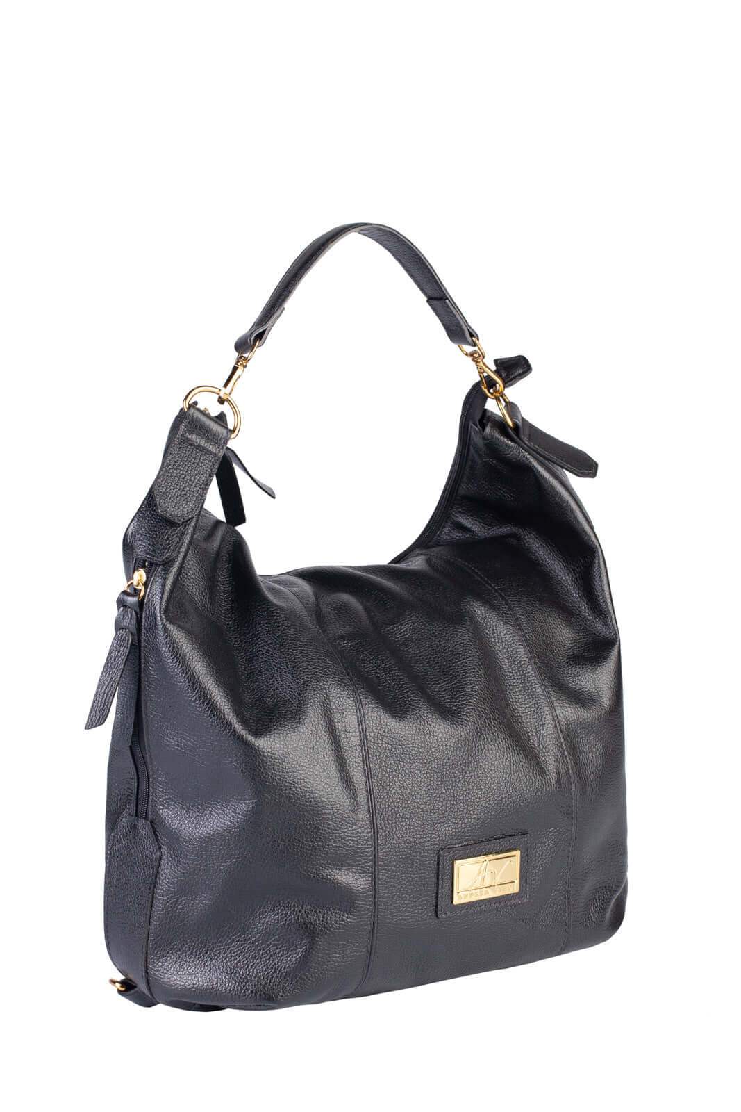 Bolsa mochila saco em couro liso Charlote - Enluaze