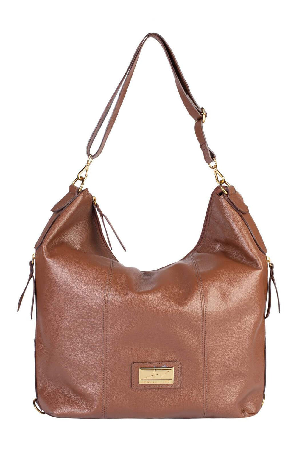 Bolsa mochila saco em couro liso Charlote - Enluaze